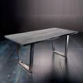 Stół catania obrzeża ciosane szary piaskowany, 160x90 cm grubość 2,5 cm