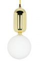 Ledowa lampa wisząca ze szklanym kloszem w kształcie kuli boy 25 złota