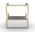 Stolik nocny z szufladami w stylu skandynawskim minides5 simple
